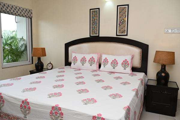 Spring Blossom Bedsheet with 2 Pillow Covers