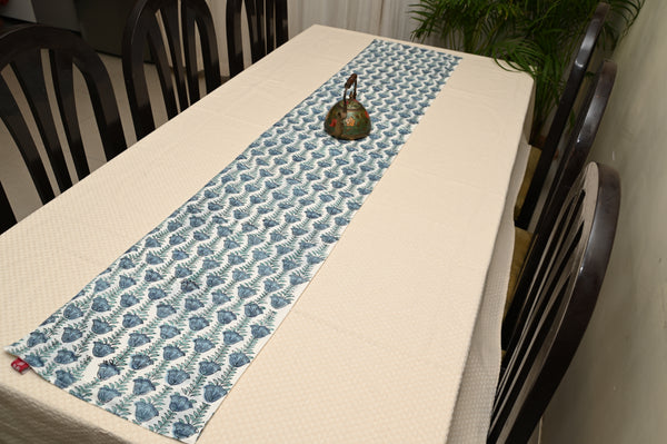 Indrajal Floral Cotton Dining Table Runner